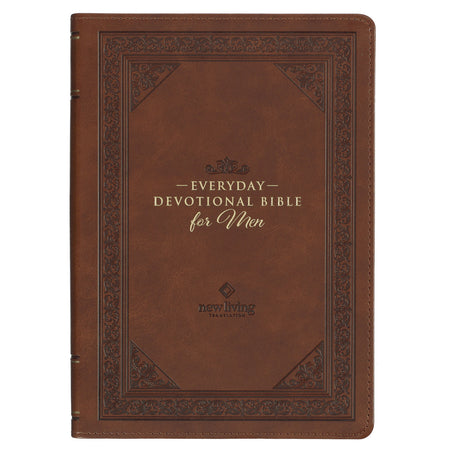 Framed Purple Faux Leather NLT Everyday Devotional Bible for Women