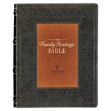 Two-tone Brown Faux Leather Family Heritage Bible