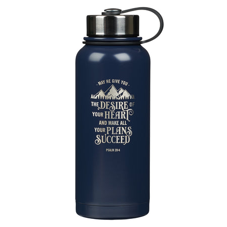 My Grace Glass Water Bottle with Bamboo Lid and Sleeve - 2 Corinthians 12:9