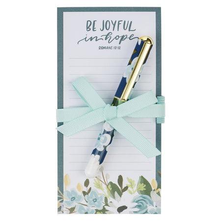 Joy Comes in the Morning Magnetic Notepad and Pen Gift Set - Psalm 30:5