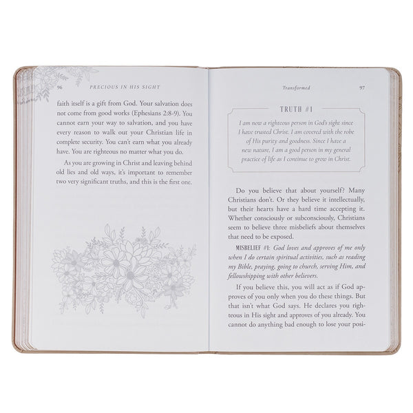 Precious in His Sight Taupe Faux Leather Gift Book