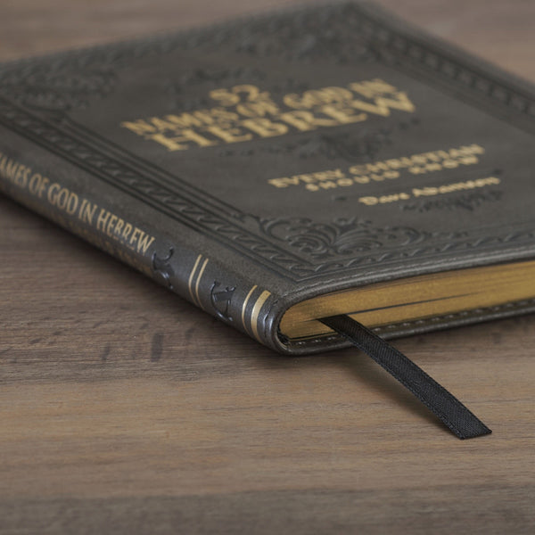 52 Names of God in Hebrew Every Christian Should Know Stone-Gray Faux Leather Gift Book