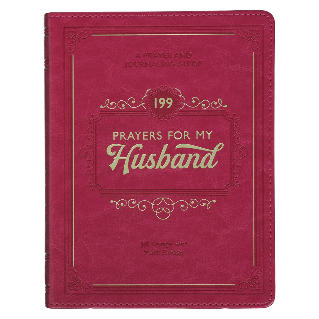 199 Prayer for My Husband Raspberry-Red Faux Leather Prayer and Journaling Guide