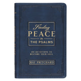 Finding Peace in the Psalms Navy Blue Faux Leather Daily Devotional