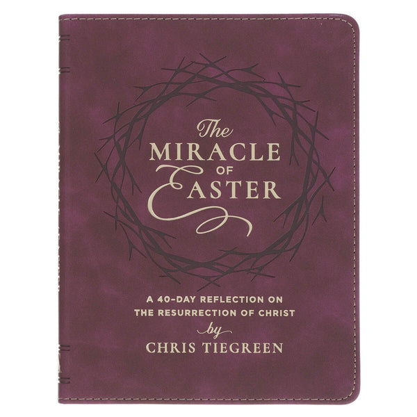 The Miracle of Easter Maroon Faux Leather Devotional