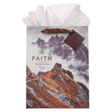 Faith Can Move Mountains Large Portrait Gift Bag - Matthew 17:20