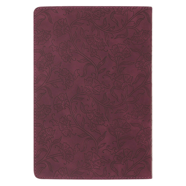 Things Are Possible Burgundy Faux Leather Classic Journal - Matthew 19:26