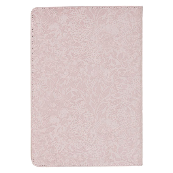 Bless and Keep You Blush Bloom Faux Leather Classic Journal - Numbers 6:24