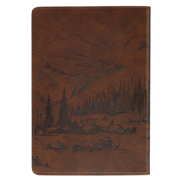 Hope in the Lord Chestnut Brown Faux Leather Classic Journal - Isaiah 40:31