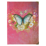 Pink Be Still Butterfly Hardcover Journal - Psalm 46:10