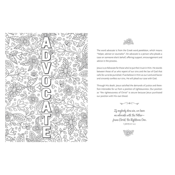 The Names of Jesus Prompted Coloring Prayer Journal