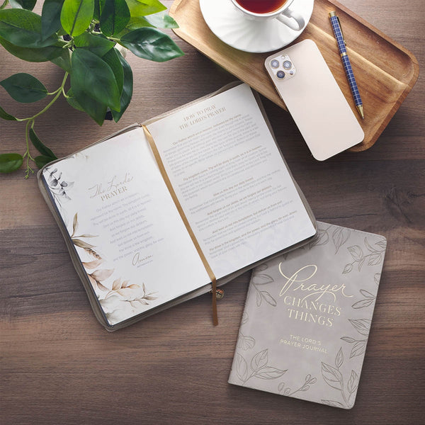 Prayer Changes Things Taupe FL Prompted Journal