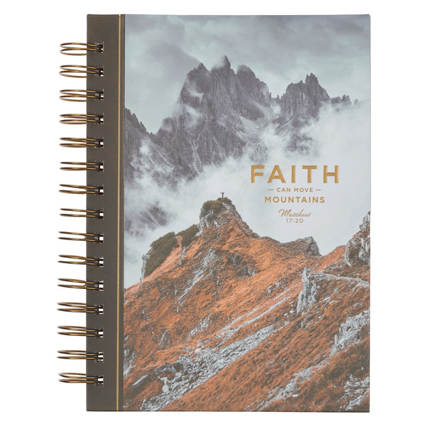 Faith Can Move Mountains Spiral Journal - Matthew 17:20 - KI Gifts Christian Supplies
