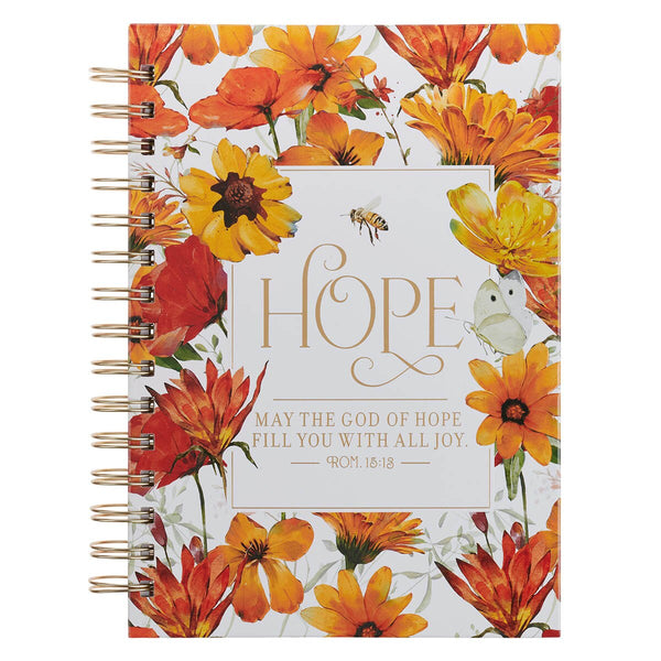 Hope Autumn Garden Spiral Journal - Romans 15:13