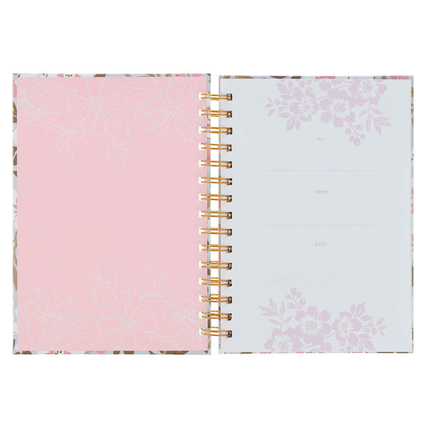 Things Are Possible White Poppy Spiral Journal - Matthew 19:26