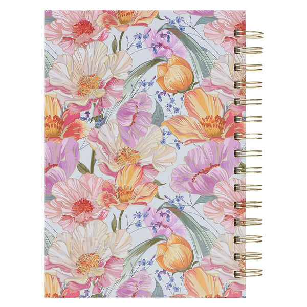 I Know the Plans Bright Floral Spiral Journal Jeremiah 29:11