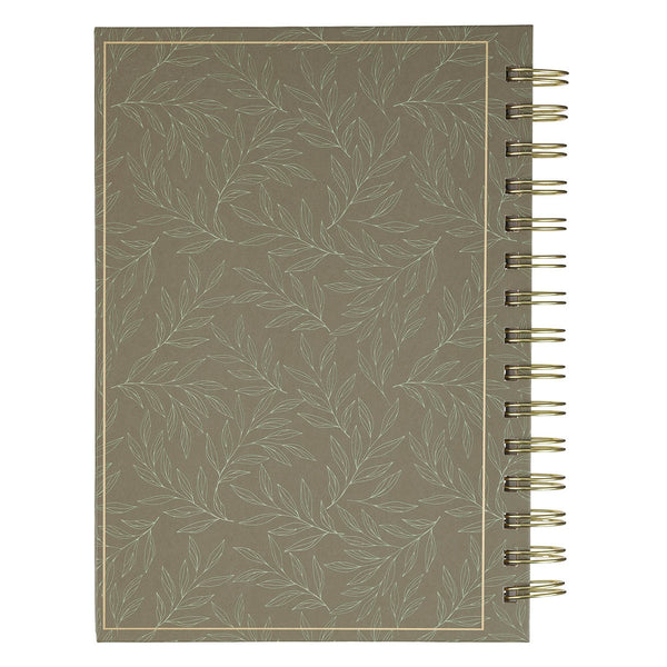 I Am With You Always Green Botanical Leaf Spiral Journal - Matthew 28:20