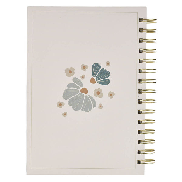 God Is Good Blue Blooms Spiral Journal - Psalm 34:8