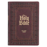Framed Burgundy Faux Leather Super Giant Print King James Version Bible