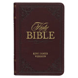 Burgundy Faux Leather King James Version Pocket Bile