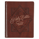 Saddle Tan Faux Leather Hardcover King James Version Note-taking Bible