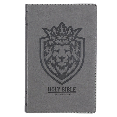 Lion Brown Faux Leather Kid's King James Version Bible