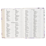 Lavender Floral Faux Leather Giant Print Full-size King James Version Bible with Thumb Index