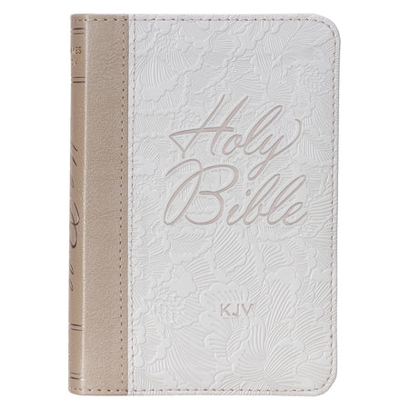 Aqua Faux Leather King James Version Pocket Bible with Zipper Closure