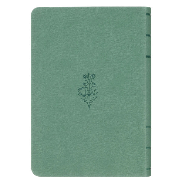Teal Bloom Faux Leather Compact King James Version Bible