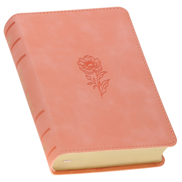 Coral Dawn Floral Large Print Compact King James Version Bible