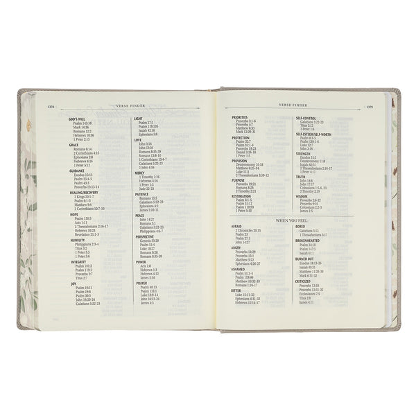 Trust Taupe Faux Leather Large Print King James Version Note-taking Bible - Proverbs 3:5