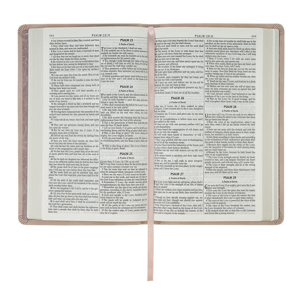 Dusty Pink Floral Faux Leather King James Version Gift Edition Bible
