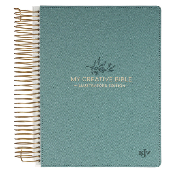 Teal Faux Leather Hardcover My Creative Bible Illustrators Edition - KI Gifts Christian Supplies