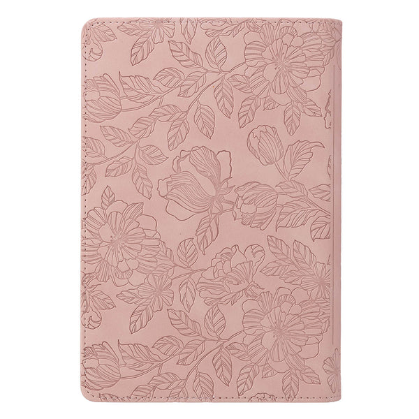 Blush Pink Faux Leather Personal-Size Giant Print Compact King James Version Bible