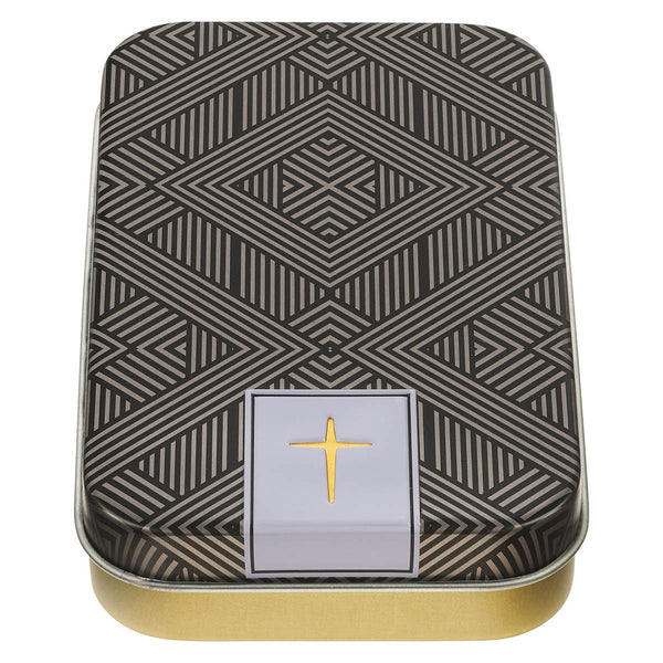 I Know the Plans Black and Gold Metal Keychain in Gift Tin - Jeremiah 29:11