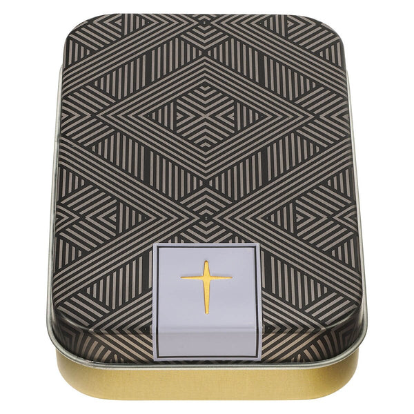 I Know the Plans Black and Gold Metal Keychain in Gift Tin - Jeremiah 29:11