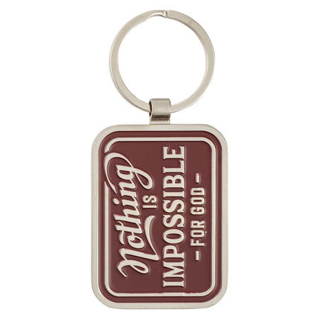 Grace Upon Grace Indigo Rose Gold Metal Epoxy-coated Keychain - John 1:16