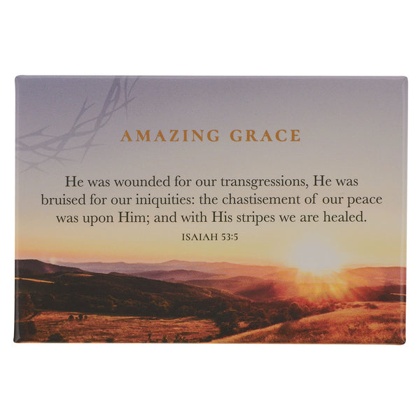 Amazing Grace Magnet - Isaiah 53:3 - KI Gifts Christian Supplies