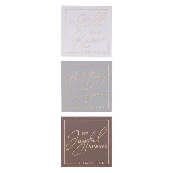 Be Strong and Courageous Delicate Dahlia Magnet Set - Joshua 1:9