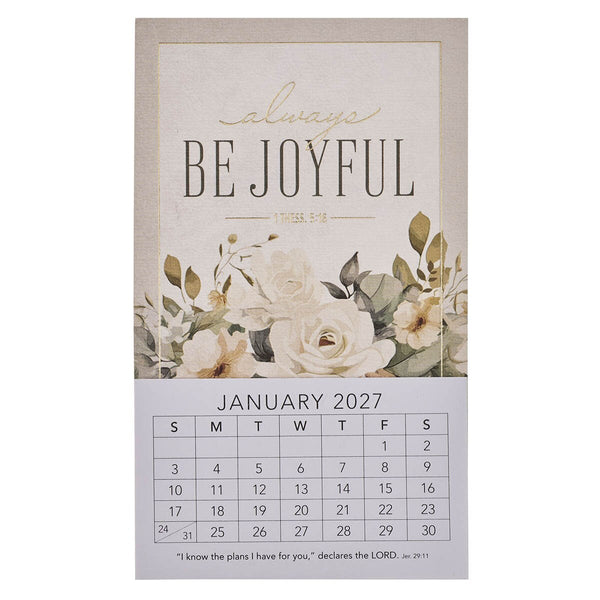 2027 Always Be Joyful Mini Magnetic Calendar - Thessalonians 5:16