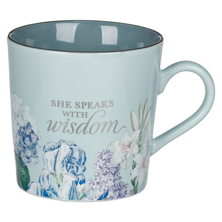 More Precious than Rubies Pink Floral Ceramic Coffee Mug - Proverbs 31:10