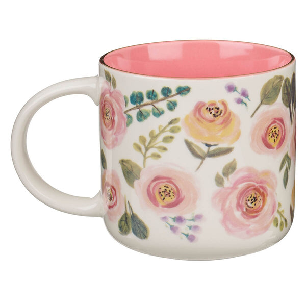 You’re Amazing Pink Floral Ceramic Coffee Mug