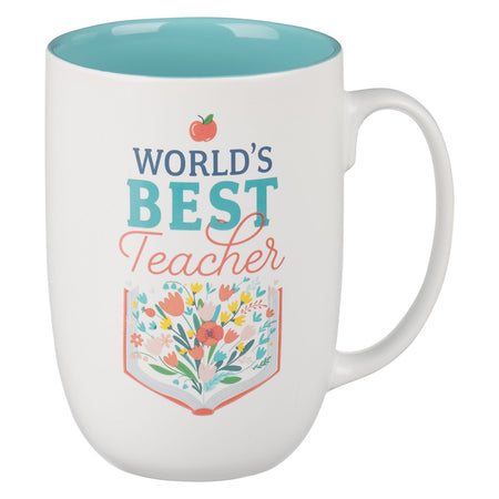Be Still Teal Meadow 40 Oz Tumbler with Reusable Straw - Psalm 46:10