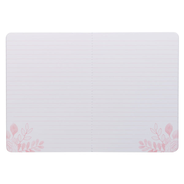 Find Joy in the Little Things Pink Floral Large Notebook