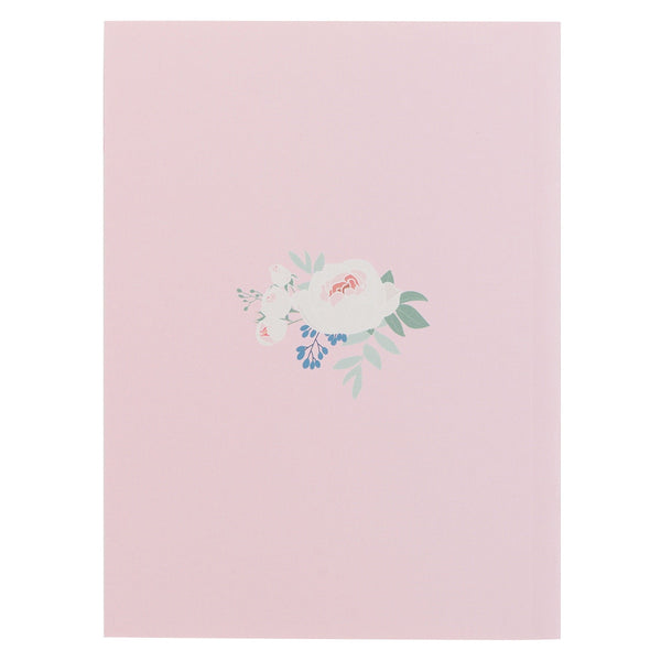 Trust in the Lord Pink Floral Medium Notebook - Proverbs 3:5