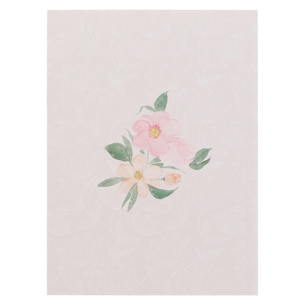 Be Still and Know Pink Floral Medium Notebook - Psalm 46:10