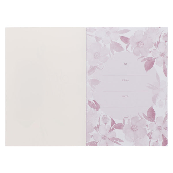 Be Still and Know Pink Floral Medium Notebook - Psalm 46:10