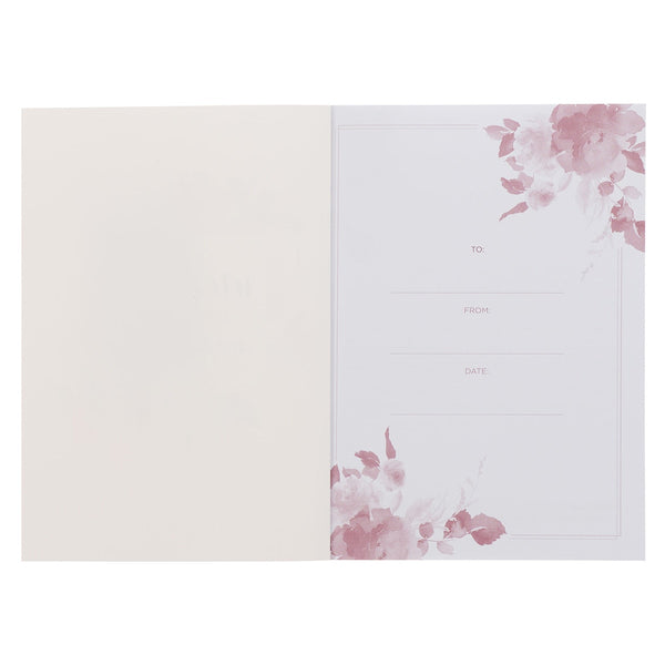 His Mercies Are New Every Morning Red Floral Medium Notebook - Lamentations 3:22–23