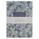 Morning Mercies Blue and Green Floral Notebook Set - Lamentations 3:22-23