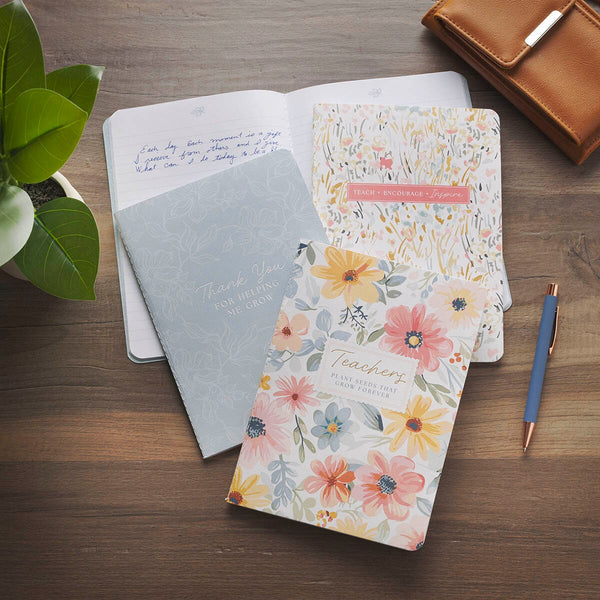 Teachers Plant Seeds Coral Garden Large Notebook Set